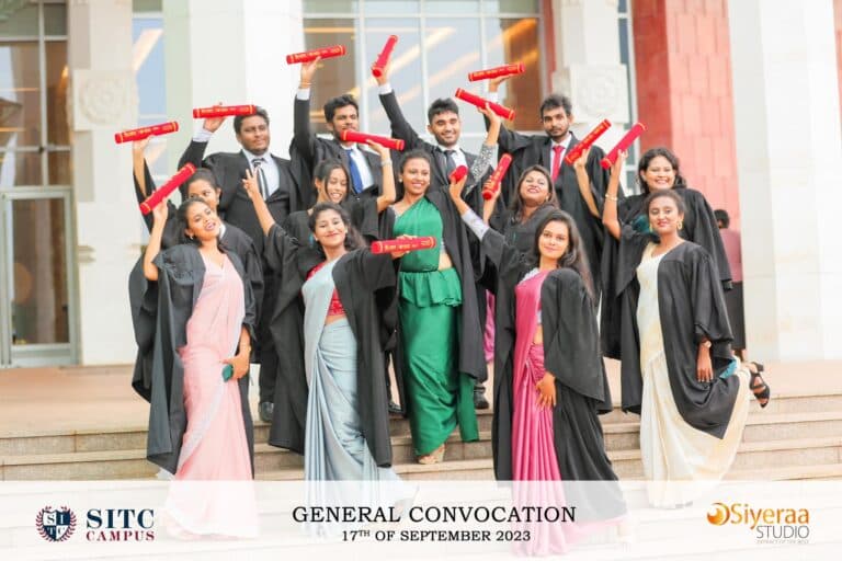 SITC Campus graduates celebrating at the 2023 general convocation